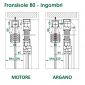 Scheda tecnica frangisole con lamelle da 80mm in sezione