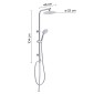 32645-Gedy Colonna Doccia 3 Getti Soffione 23 cm Easy 01 Cromo-bianco