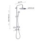 32654-Gedy Colonna Doccia con Miscelatore 4 Getti Soffione 23 cm Star Plus