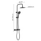 32864-Gedy Colonna Doccia con Miscelatore Star Plus 01 Nero Matt