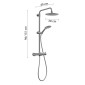 32742-Gedy Colonna Doccia con Miscelatore 3 Getti Soffione 22,5 cm Star Gun