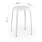 29566-Gedy Sgabello Quadro Bianco