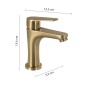 30195-Gedy Miscelatore Lavabo Basso Como Oro Matt