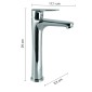 30196-Gedy Miscelatore Lavabo Alto Como Cromo