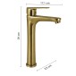 30200-Gedy Miscelatore Lavabo Alto Como Oro Matt