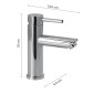 30206-Gedy Miscelatore Lavabo Basso Garda Cromo