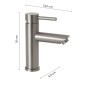 30208-Gedy Miscelatore Lavabo Basso Garda Gun Metal