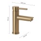 30210-Gedy Miscelatore Lavabo Basso Garda Oro Matt