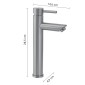 30213-Gedy Miscelatore Lavabo Alto Garda Gun Metal