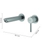 30218-Gedy Miscelatore Lavabo da Muro Garda Gun Metal
