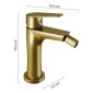 30225-Gedy Miscelatore Bidet Como Oro Matt