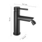 30227-Gedy Miscelatore Bidet Garda Nero Matt