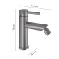 30228-Gedy Miscelatore Bidet Garda Gun Metal