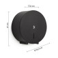 30357-Gedy Distributore di Rotoli di Carta Igienica Max 24 cm Elite Nero