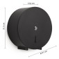 30358-Gedy Distributore di Rotoli di Carta Igienica Max 27 cm Elite Nero