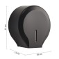 30364-Gedy Distributore per Rotoli di Carta Igienica Prestige Nero Matt