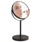 30831-Gedy Specchio Ingranditore 5x Bifacciale Anna Nero Matt