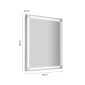 30849-Gedy Specchio Reversibile con Led 60x80 cm Paul Spazzolato