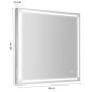 30772-Gedy Specchio Reversibile con Led 80x80 cm Paul Spazzolato