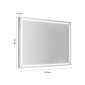 30773-Gedy Specchio Reversibile con Led 100x80 cm Paul Spazzolato