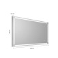 30775-Gedy Specchio Reversibile con Led 140x80 cm Paul Spazzolato