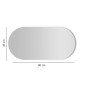 30857-Gedy Specchio Filo con Led 90x45 cm Amedeo