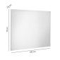 30782-Gedy Specchio Filo con Led 100x70 cm Alfred
