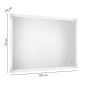30869-Gedy Specchio Filo con Led e Bordo Sabbiato 100x70 cm Pierre