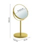 30872-Gedy Specchio Ingranditore 5x Bifacciale Anna Oro Matt