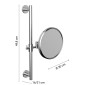 30878-Gedy Specchio Ingranditore 3x da Muro Marcel Cromo