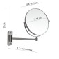 30879-Gedy Specchio Ingranditore Monobraccio 3x Mia Cromo