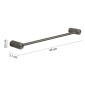 31576-Gedy Portasalviette 45 cm Ande Gun Metal