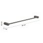 31577-Gedy Portasalviette 60 cm Ande Gun Metal