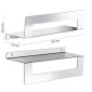 31750-Gedy Portaoggetti Doccia.mensola Portasciugamani 30 cm Cleo Cromo