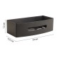 31940-Gedy Portaoggetti Doccia Rettangolare Poseidon Nero Matt