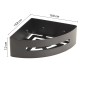 31942-Gedy Portaoggetti Doccia Angolare Poseidon Nero Matt