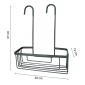 31958-Gedy Portaoggetti Doccia Appendibile Ottaviano Gun Metal