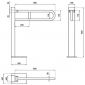 Barra di sostegno ribaltabile per bagno disabili (a colonna) - Misura 65 cm