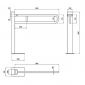 Barra di sostegno ribaltabile per bagno disabili (a colonna) - Misura 85 cm