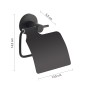 32479-Gedy Portarotolo Coperto Felce Nero Matt