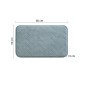 32620-Gedy Tappeto Mousse 50x80 cm Azzurro Polvere