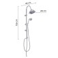 32707-Gedy Colonna Doccia 1 Getto Soffione 20 cm Liberty 00 Cromo