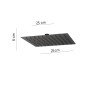 32682-Gedy Soffione 25x25 1 Getto Tech 15 Nero Matt