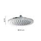 32689-Gedy Soffione 25 cm Led 1 Getto Light 03 Cromo