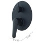 32871-Gedy Miscelatore Incasso Doccia con Deviatore Como Nero Matt