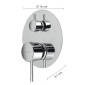 32887-Gedy Miscelatore Incasso Doccia con Deviatore Garda Cromo