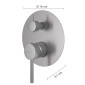 32889-Gedy Miscelatore Incasso Doccia con Deviatore Garda Gun Metal