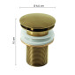 33615-Gedy Piletta in Acciaio Clic Clac 04 Oro Matt