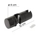 32955-Gedy Slider Tondo 05 da ø18-25mm x Saliscendi Nero Matt