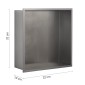 33130-Gedy Nicchia da Parete.doccia 30x30 cm Guest Spazzolato